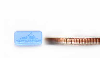 blue, silicone, micropart, SG logo, dime, flat, white