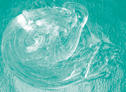 Silikon-Compound-Material mit türkisfarbenem Filter