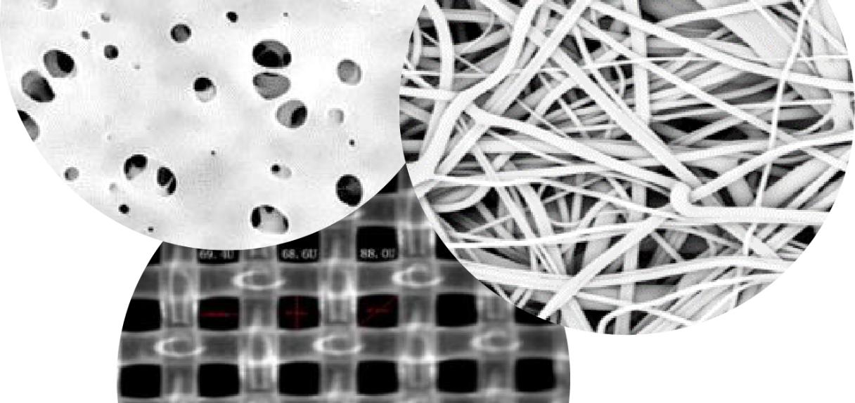 3 Materialien für die Medical Filtration - Membran, Medien, Sieb - Kreise