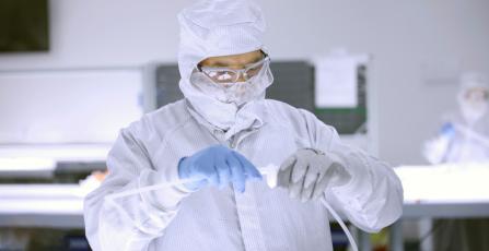 Extrusion assembly in cleanroom