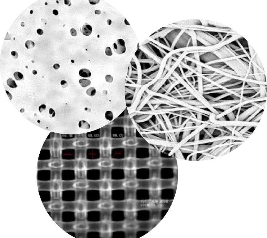 3 Materialien für die Medical Filtration - Membran, Medien, Sieb - Kreise