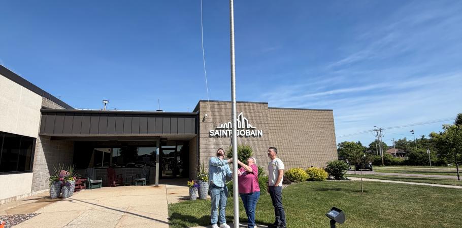 MED Portage PRIDE celebration 2026 flagpole