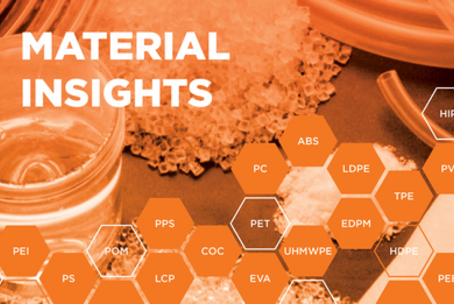 Thermoplastische Rohmaterialien mit orangefarbenem Filter