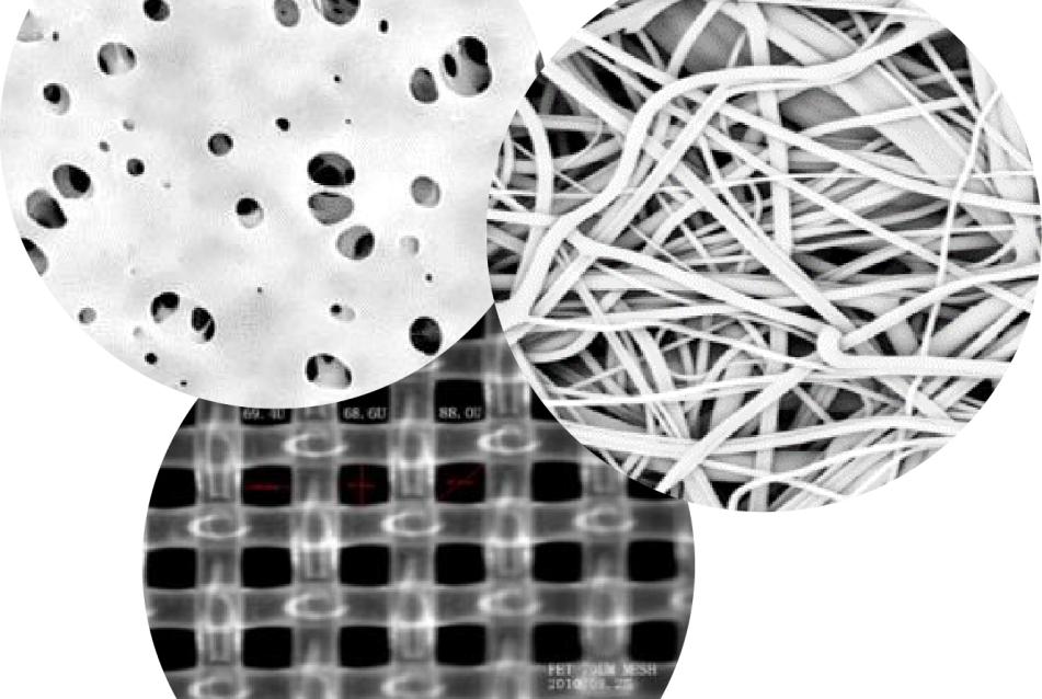 3 Materialien für die Medical Filtration - Membran, Medien, Sieb - Kreise