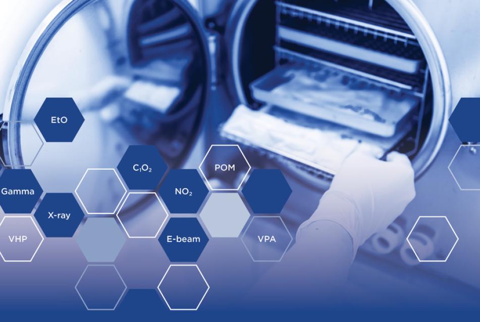 Sterilization graphic with blue filter